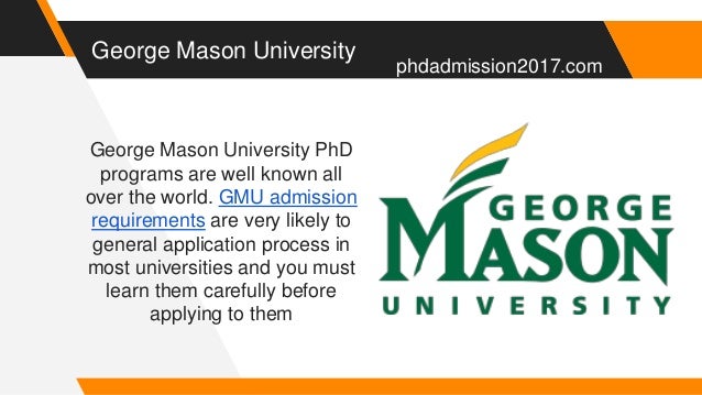 George mason admission essay